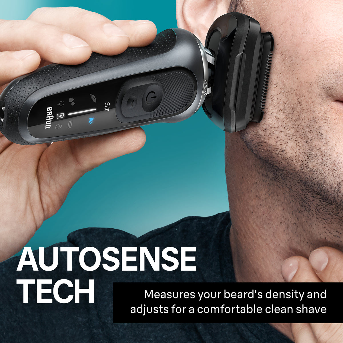 Series 7 7085cc Black Electric Shaver with Stubble Trimmer