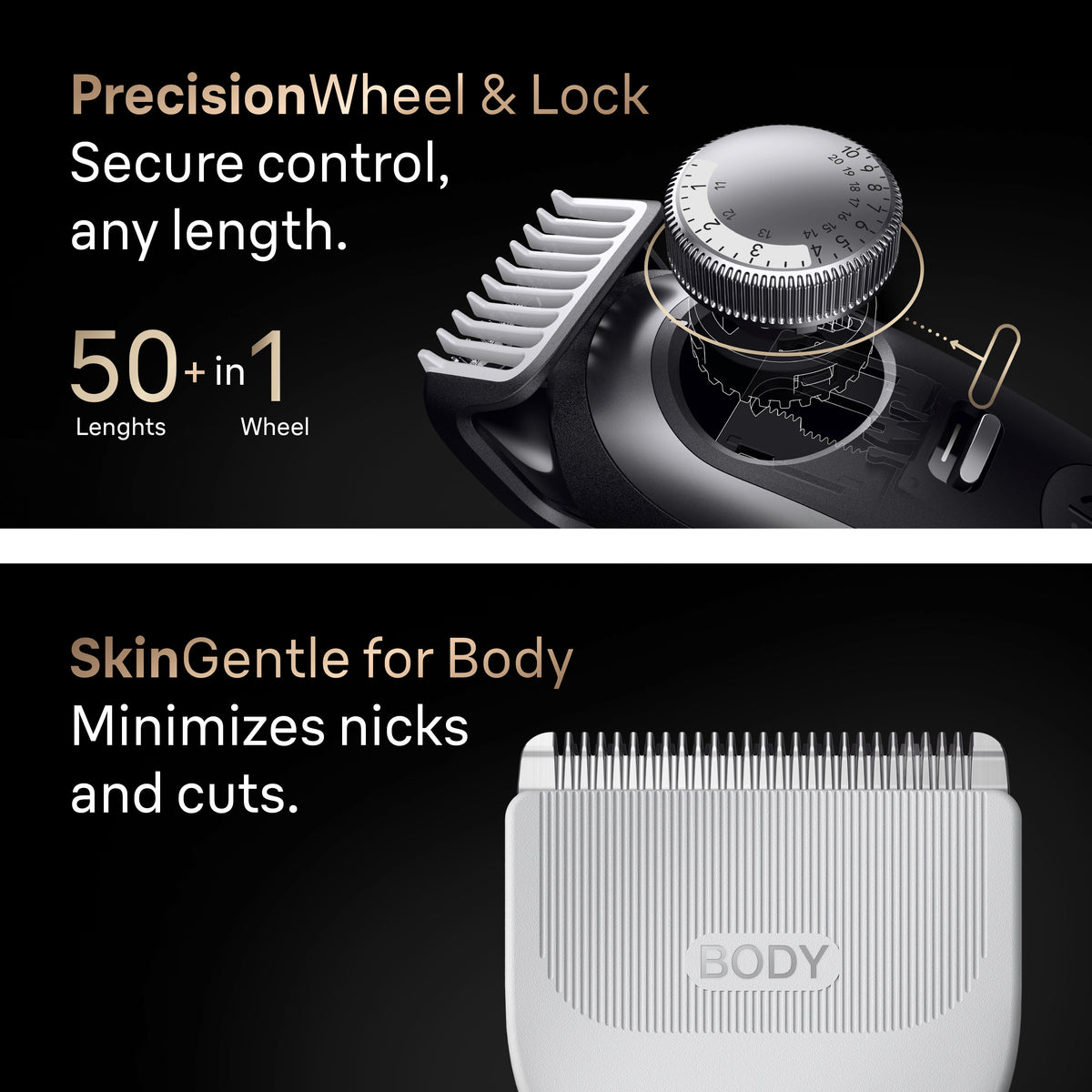 Series 9 AIO9550 Face and Body Trimmer for Precise Lines