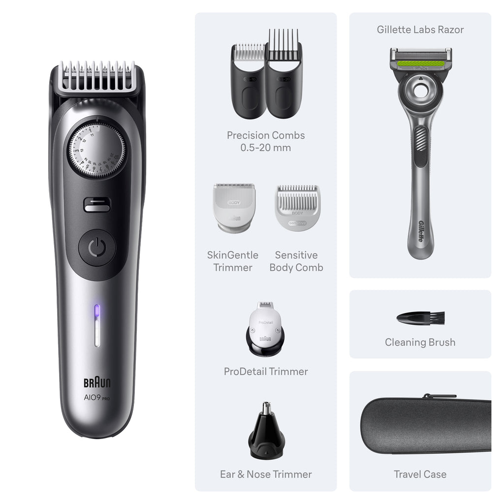 Series 9 AIO9550 Face and Body Trimmer for Precise Lines