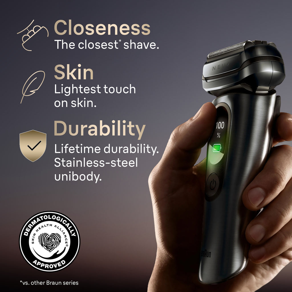 Braun NEVO 11000c Premium Men's Electric Shaver in Silver
